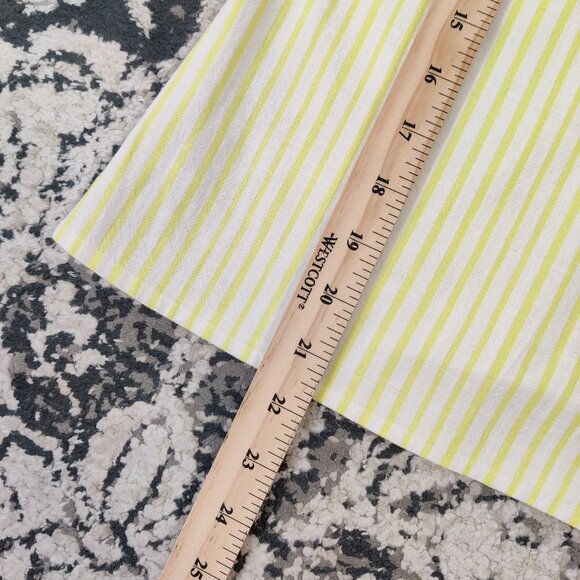 Cleo Women's Shirt Blouse Size XS Striped White Yellow Cotton Lightweight Casual - Picture 10 of 10